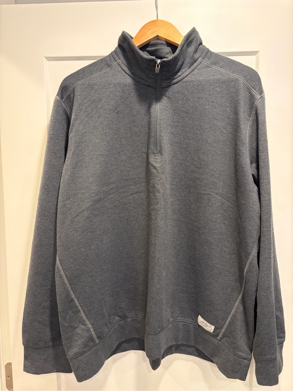 Eddie Bauer Men's Quarter-Zip Pullover Sweater - Charcoal Gray